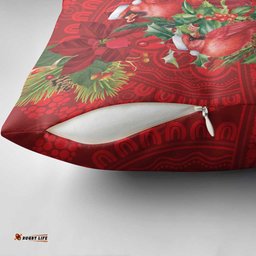 Aussie Red Cardinal Pillow Cover Aboriginal Inspired Christmas LT9