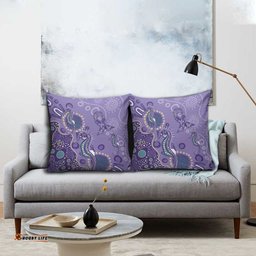 Australia Epilepsy Awareness Pillow Cover Aboriginal Purple Ribbon with Seahorse LT7