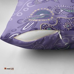 Australia Epilepsy Awareness Pillow Cover Aboriginal Purple Ribbon with Seahorse LT7