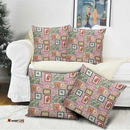 Aussie Birds Christmas La La Land Pillow Cover Pink Vintage Stamp Edition LT9