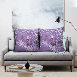 Australia Epilepsy Awareness Pillow Cover Purple Budgerigar Plumeria Aboriginal LT14