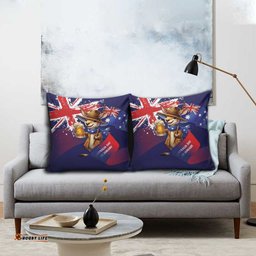 Australia Day Kangaroo Flag Pillow Cover Aussie Aussie Aussie Oi Oi Oi LT9
