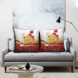 Australia Cockatoo ANZAC Day Pillow Cover Lest We Forget LT05