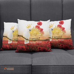 Australia Cockatoo ANZAC Day Pillow Cover Lest We Forget LT05