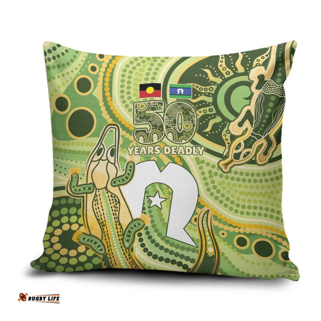 2026 NAIDOC Week 50 Years Deadly Pillow Cover Flows of Time LT7