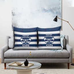 AFL Cats Football Custom Pillow Cover Geelong Proud Indigenous Art LT14