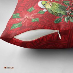 Aussie Green Budgerigar Pillow Cover Aboriginal Inspired Christmas LT9