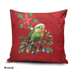 Aussie Green Budgerigar Pillow Cover Aboriginal Inspired Christmas LT9