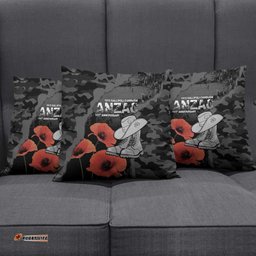 Australia 1915 Gallipoli ANZAC Pillow Cover 111th Anniversary Army Boots And Slouch Hat LT14