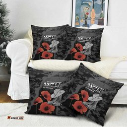 Australia 1915 Gallipoli ANZAC Pillow Cover 111th Anniversary Army Boots And Slouch Hat LT14