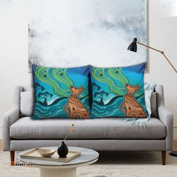 Aussie Aurora Borealis Aboriginal Art Pillow Cover LT7