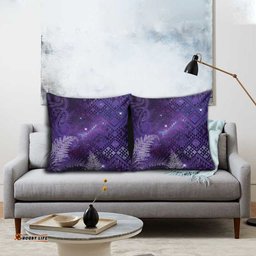 Aotearoa Taniko Matariki Pillow Cover Cosmic Violet LT7