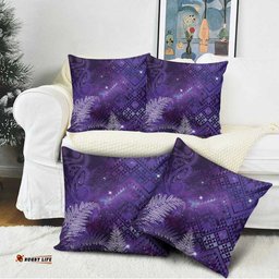 Aotearoa Taniko Matariki Pillow Cover Cosmic Violet LT7