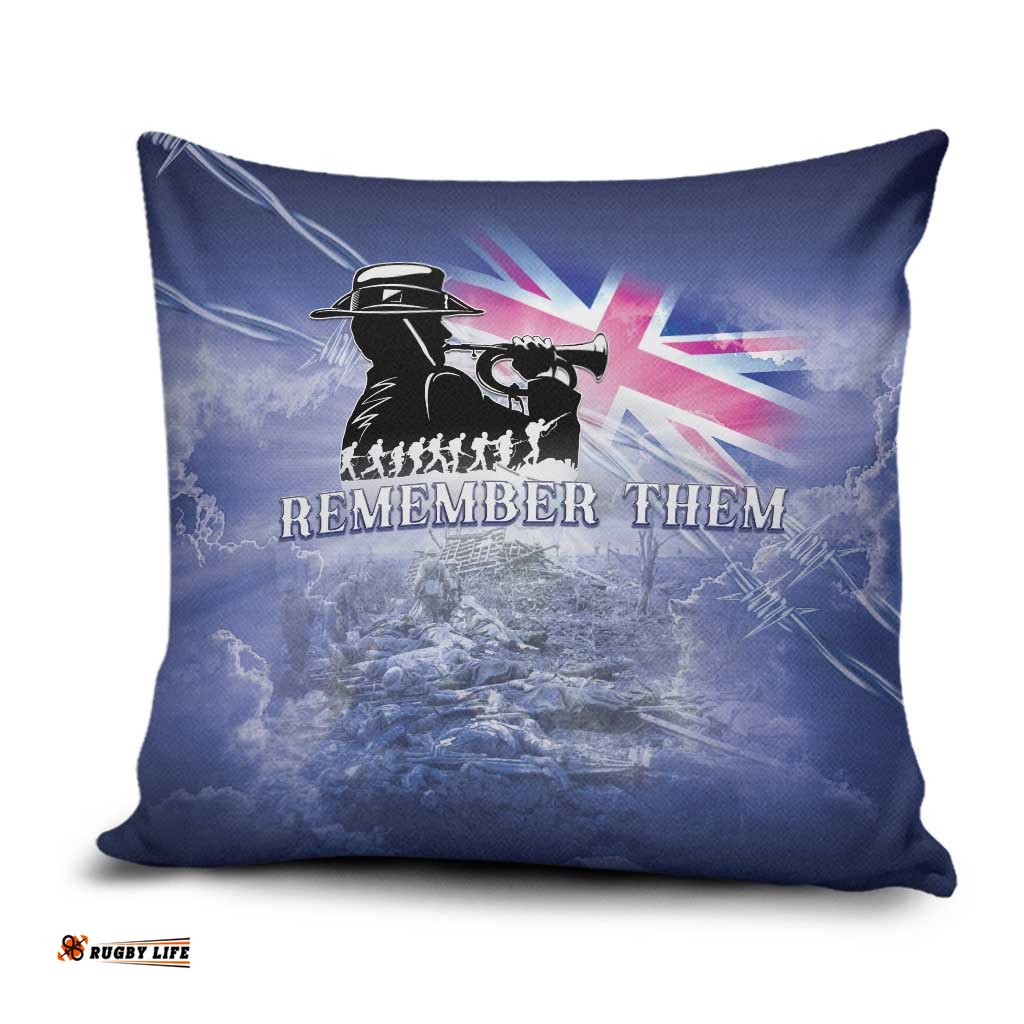 Australia ANZAC Day Pillow Cover Battle Of Passchendaele Remember Them LT05