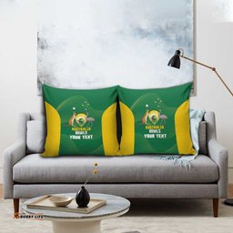 Custom Bowls Australia Pillow Cover National Color Curve Sporty LT14