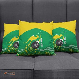 Custom Bowls Australia Pillow Cover Aussie Kangaroo Aboriginal Art LT14
