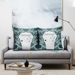 Australia Rugby 2026 Pillow Cover Go Wallabies Aboriginal Pattern White Version LT05