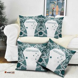 Australia Rugby 2026 Pillow Cover Go Wallabies Aboriginal Pattern White Version LT05