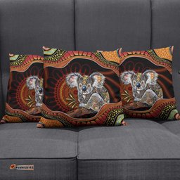 Indigenous Koala Australia Pillow Cover Australian Aboriginal Art Proud LT14