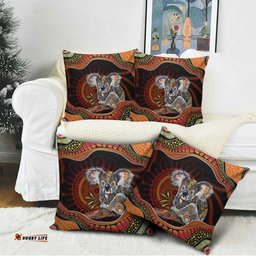 Indigenous Koala Australia Pillow Cover Australian Aboriginal Art Proud LT14