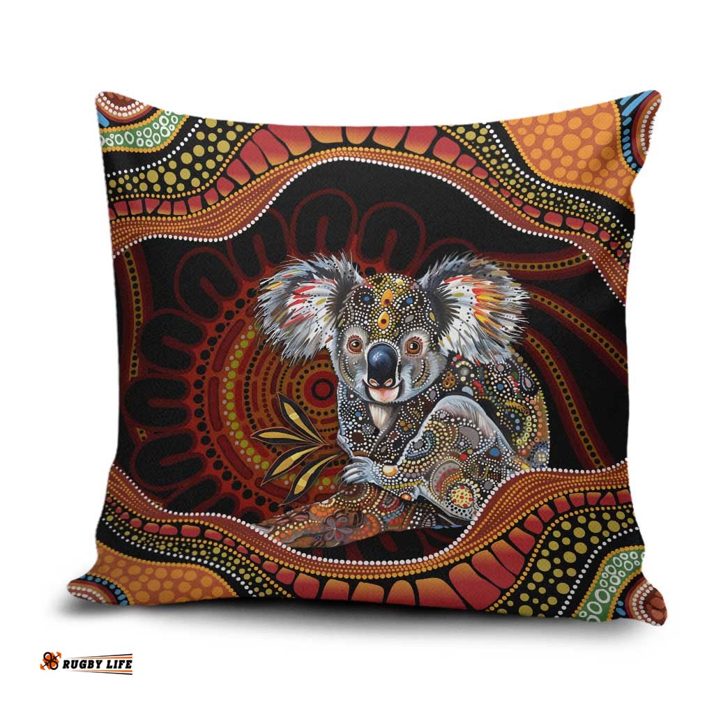Indigenous Koala Australia Pillow Cover Australian Aboriginal Art Proud LT14