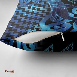 Humpback Whale Matariki New Zealand Pillow Cover NZ Maori Paikea Poutama Luxury Blue LT14