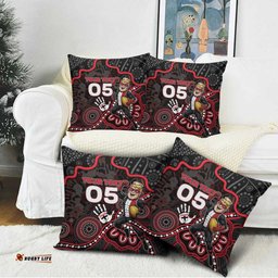 Custom Saints Football Pillow Cover Aboriginal Dot Art Pattern DT05