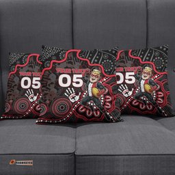 Custom Saints Football Pillow Cover Aboriginal Dot Art Pattern DT05