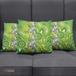 Budgerigar Australia Pillow Cover Aussie Common Parakeet Indigenous Art LT14