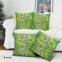 Budgerigar Australia Pillow Cover Aussie Common Parakeet Indigenous Art LT14