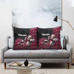 Custom Sea Eagles Pillow Cover Bird Mascot With Aboriginal Indigenous DT05