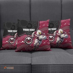 Custom Sea Eagles Pillow Cover Bird Mascot With Aboriginal Indigenous DT05