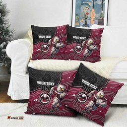Custom Sea Eagles Pillow Cover Bird Mascot With Aboriginal Indigenous DT05