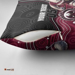 Custom Sea Eagles Pillow Cover Bird Mascot With Aboriginal Indigenous DT05