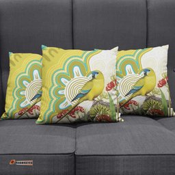 Australia Rock Parrot Pillow Cover Kangaroo Paws Indigenous Art LT14