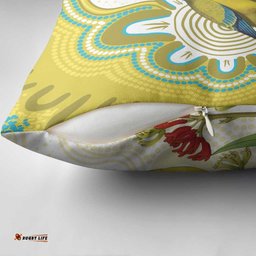 Australia Rock Parrot Pillow Cover Kangaroo Paws Indigenous Art LT14