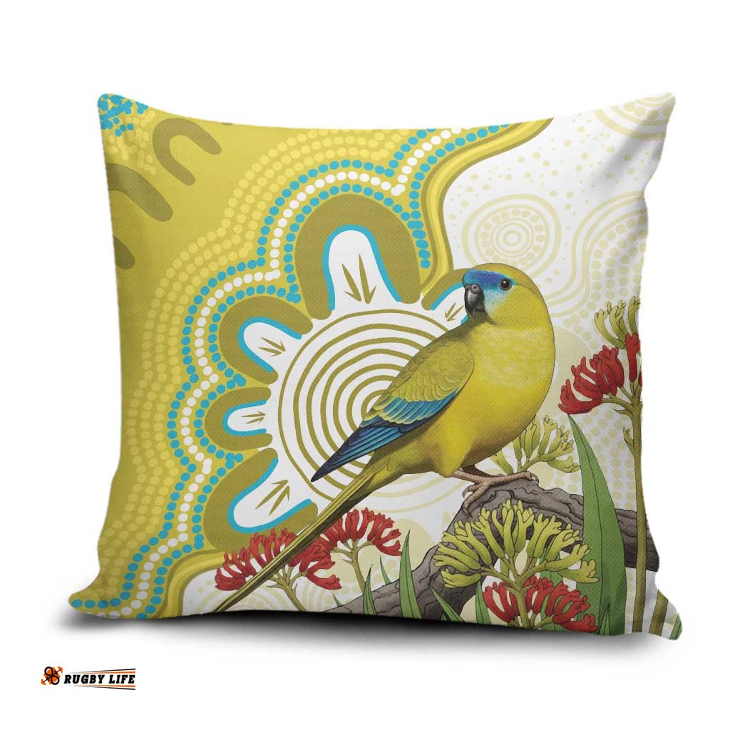 Australia Rock Parrot Pillow Cover Kangaroo Paws Indigenous Art LT14
