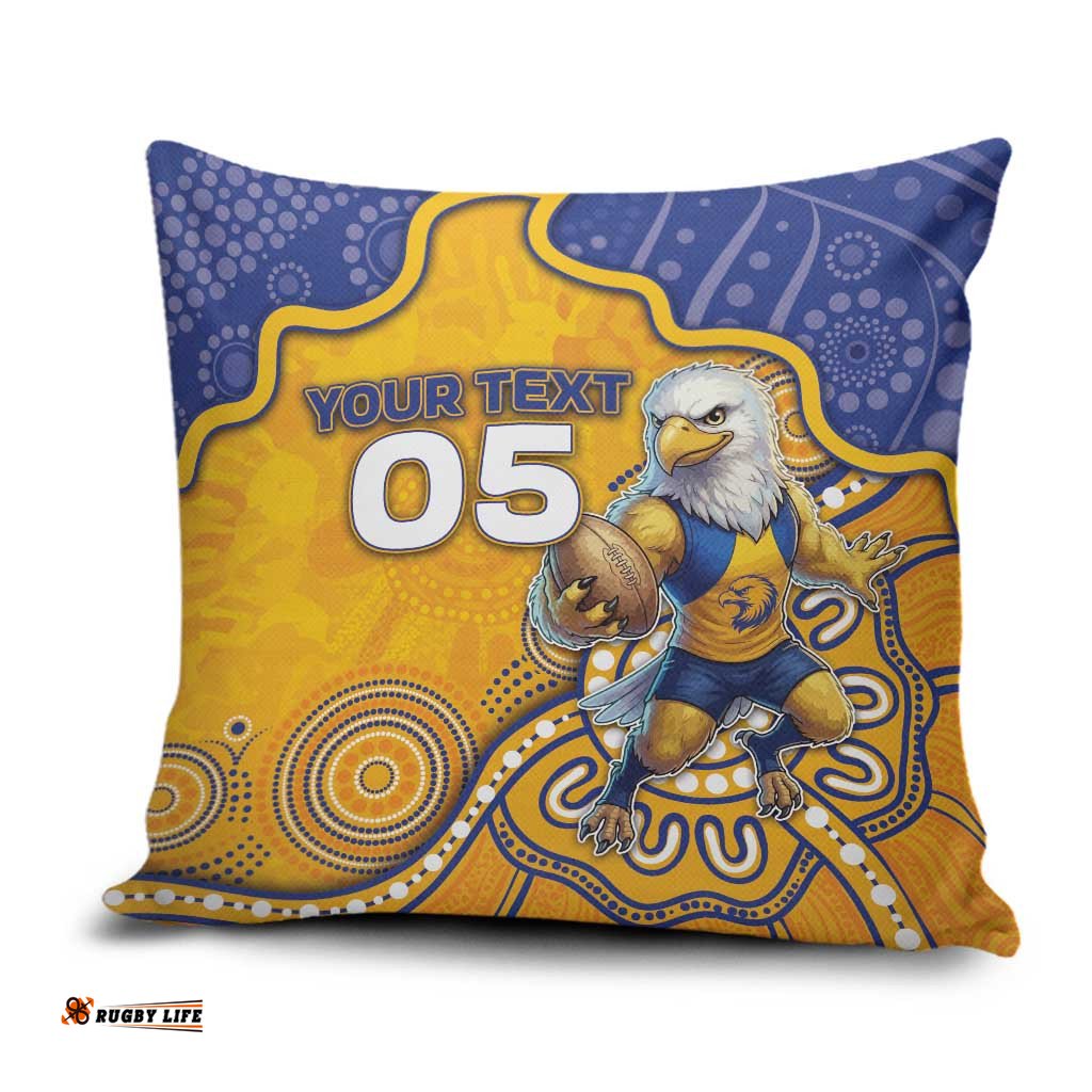 Custom Eagles Football Pillow Cover Aboriginal Dot Art Pattern DT05