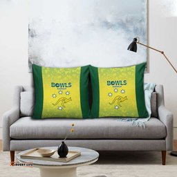 Australian Kangaroo Lawn Bowls Pillow Cover Aussie Minimalist Style LT9