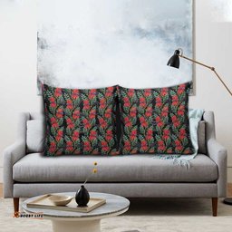 Australia Sturt's Desert Pea Pillow Cover Aussie Native Flowers Indigenous Art LT14