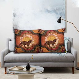 Indigenous Dingo Australia Pillow Cover Australian Aboriginal Art Proud LT14