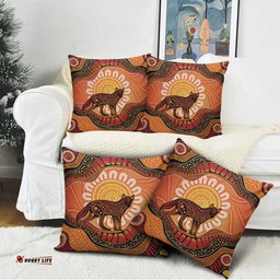 Indigenous Dingo Australia Pillow Cover Australian Aboriginal Art Proud LT14