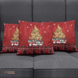 Funny Kiwi Bird Xmas Tree Pillow Cover New Zealand Tribal Christmas Spirit LT9