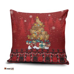 Funny Kiwi Bird Xmas Tree Pillow Cover New Zealand Tribal Christmas Spirit LT9