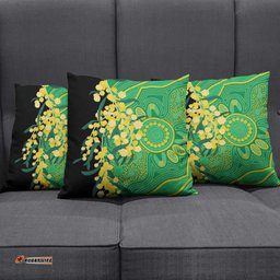 Australia Golden Wattle Pillow Cover Aussie Native Flowers Indigenous Art LT14