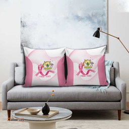 Custom Bowls Australia Breast Cancer Pillow Cover Pink Ribbon Curve Sporty LT14