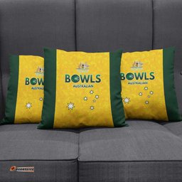 Australian Lawn Bowls Pillow Cover Aussie Minimalist Style LT9