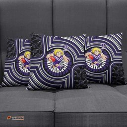 Fremantle Dockers Pillow Cover Indigenous Monochrome Dot Art Mascot Style TS04