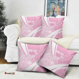 Australia Bowls Personalised Indigenous Pink Round Pillow Cover LT7