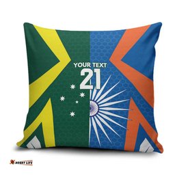 India vs Australia Custom Pillow Cover Blue vs Gold Cricket Heritage LT9
